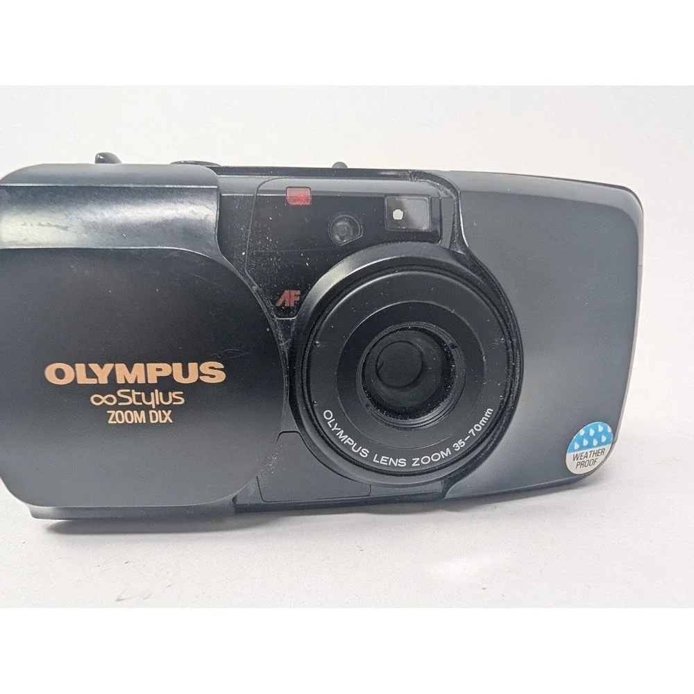 Vintage Olympus Stylus Zoom DLX Black 35mm Film Camera Point Shoot AF PARTS ONLY